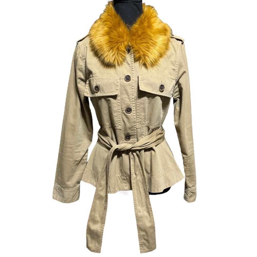 J.Crew faux fur trim jacket